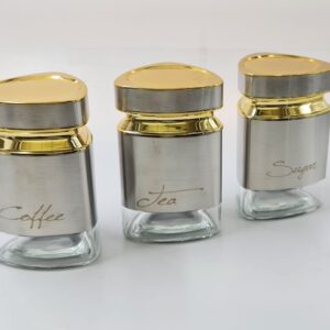 סט תה קפה סוכר זכוכית 13 ס''מ